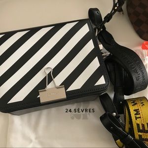 Off-White Binder Clip Bag